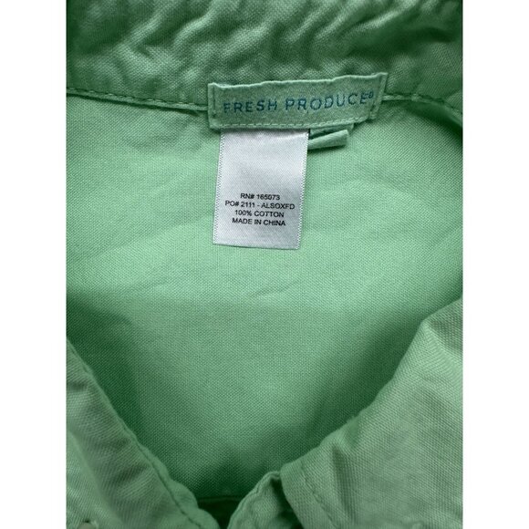 Fresh Produce Button Down Shirt mens xl Green Long Sleeve Top Casual - Picture 2 of 6